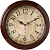 Часы настенные аналоговые Бюрократ WallC-R77P D35см коричневый (WALLC-R77P35/BROWN)