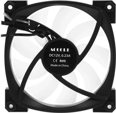 Вентилятор для корпуса Accord ACC-U12 ARGB 120х120x25 черный 4-pin 27дБ (ACC-U12 ARGB BLACK) brown box