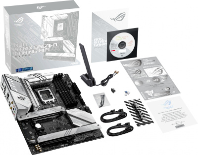 Материнская плата Asus ROG STRIX B660-A GAMING WIFI Soc-1700 Intel B660 4xDDR5 ATX AC`97 8ch(7.1) 2.5Gg RAID+HDMI+DP