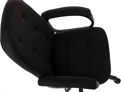 Кресло руководителя Бюрократ CH 002 Fabric черный 3C11 крестов. пластик