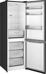 Холодильник Weissgauff WRK 185 Total NoFrost Inverter Black Inox 2-хкамерн. черная сталь инвертер