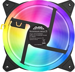 Вентилятор для корпуса GMNG GG-CF120ARGB2-PWMBK ARGB 120х120x25 черный 4-pin 26дБ Ret