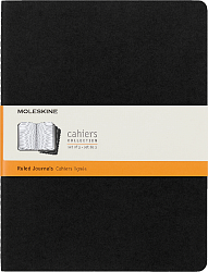 Блокнот Moleskine CAHIER JOURNAL QP321 XLarge 190х250мм обложка картон 120стр. линейка черный (3шт)