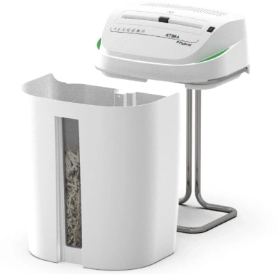 Шредер Kobra C4-Hybrid E/S серый (секр.P-4) фрагменты 15лист. 40лтр. скрепки скобы пл.карты CD