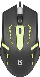 Мышь Defender Hit MB-601 черный оптическая 1200dpi USB 3but (52601)