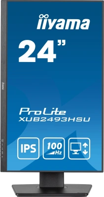 Монитор Iiyama 23.8" ProLite XUB2493HSU-B7 черный IPS LED 1ms 16:9 HDMI M/M матовая HAS Piv 1300:1 300cd 178гр/178гр 1920x1080 100Hz DP FHD USB 4.6кг