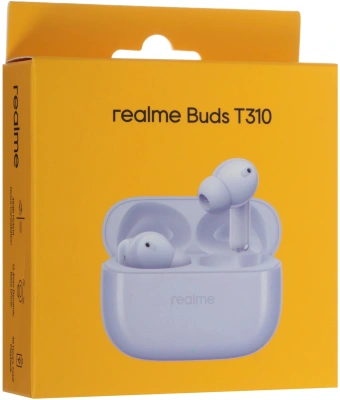Гарнитура внутриканальные Realme Buds T310 фиолетовый беспроводные bluetooth в ушной раковине (6941764436909)