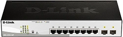 Коммутатор D-Link DGS-1210-10P DGS-1210-10P/FL2A (L2+) 8x1Гбит/с 2xКомбо(1000BASE-T/SFP) 8PoE 8PoE+ 65W управляемый