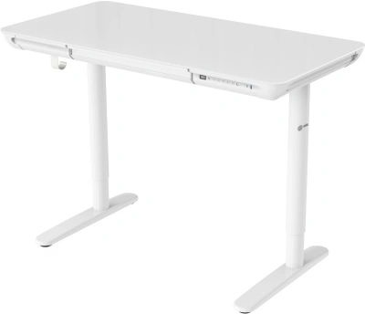 Стол для компьютера Cactus CS-EGD-WT-LED с электроприводом и подстветкой столешница закаленное стекло белый каркас белый 120x72x60см (CS-EGD-WT-LED)