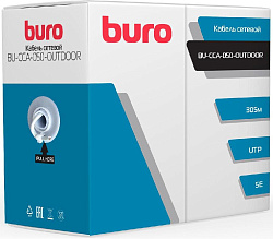 Кабель сетевой Buro BU-CCA-050-OUTDOOR UTP 4 пары cat.5E solid 0.50мм CCA 305м черный outdoor