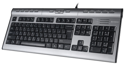 Клавиатура A4Tech KLS-7MUU серебристый/серый USB slim Multimedia (KLS-7MUU USB)