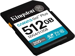 Флеш карта SDXC 512GB Kingston SDG4/512GB Canvas Go! Plus V30 w/o adapter