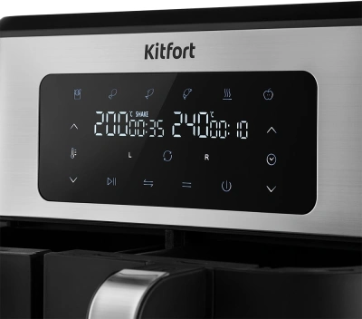 Аэрогриль Kitfort КТ-2249 2800Вт черный/серебристый