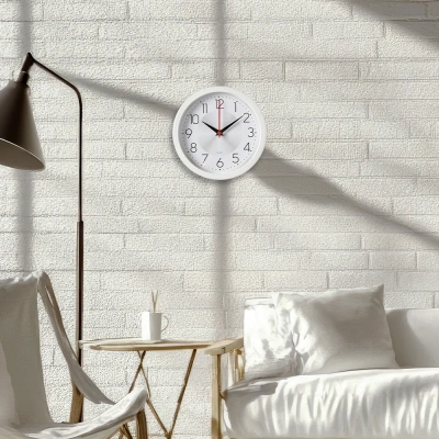 Часы настенные аналоговые Бюрократ WallC-R69P D22см белый (WALLC-R69P22/WHITE)