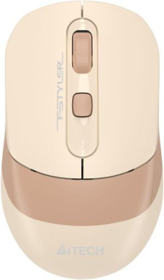 Мышь A4Tech Fstyler FG10CS Air бежевый/коричневый оптическая 2000dpi silent беспров. USB для ноутбука 4but (FG10CS AIR CAFE LATTE)