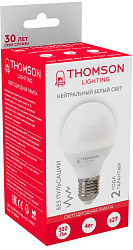 Лампа светодиодная Thomson TH-B2362 4Вт цок.:E27 шар 220B св.свеч.бел.нейт. Globe (упак.:1шт)