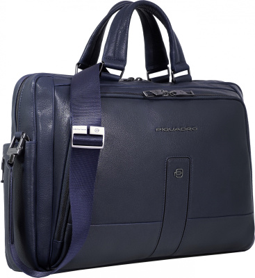Деловая сумка Piquadro Carl CA6025S129/BLU с отделением для ноутбука темно-синий натур.кожа
