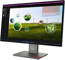 Монитор Lenovo 27" ThinkVision P27Q-40 черный IPS LED 4ms 16:9 HDMI матовая HAS Piv 1500:1 350cd 178гр/178гр 2560x1440 24Hz DP Quad 2K (1440p) USB 6.4кг