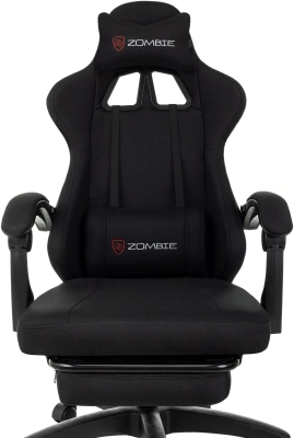 Кресло игровое Zombie Weaver черный с подголов. крестов. пластик подст.для ног пластик черный