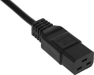Шнур питания Lanmaster LAN-PP19/SH-3.0-BK C19-Schuko проводник.:3x1.5мм2 3м 220В 16А черный