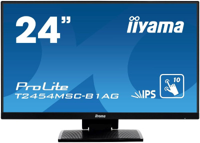 Монитор Iiyama 23.8" ProLite T2454MSC-B1AG черный IPS 4ms 16:9 HDMI M/M матовая HAS 1000:1 250cd 178гр/178гр 1920x1080 60Hz VGA FHD USB Touch 5.5кг