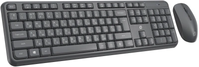 Клавиатура + мышь Оклик S277W клав:серый мышь:серый USB беспроводная Multimedia (2066173)