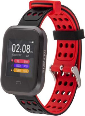 Смарт-часы Rekam Bizzaro F630 1.3" OLED корп.черный/серебристый рем.черный разм.брасл.:L (2202000010)