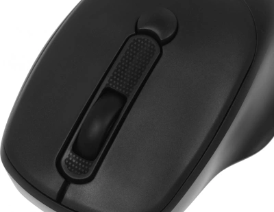 Мышь Defender Feam MM-296 черный оптическая 1600dpi silent беспров. USB 3but (52296)