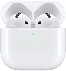 Гарнитура вкладыши Apple AirPods 4 A3050,A3053,A3058 белый беспроводные bluetooth в ушной раковине (MXP63ZA/A)