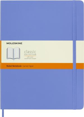 Блокнот Moleskine CLASSIC SOFT QP621B42 XLarge 190х250мм 192стр. линейка мягкая обложка голубая гортензия