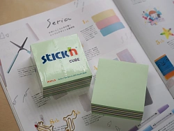 Блок самоклеящийся бумажный Stick`n 21342 76x76мм 400лист. 70г/м2 неон+пастель зеленый 3цв.в упак.
