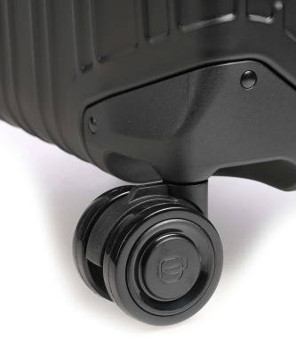 Чемодан Piquadro ALU (BV4425ALUS/N) 40x55x20см 37л. 4.590кг. алюминий/натур.кожа черный