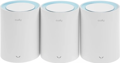 Бесшовный Mesh роутер Cudy M1200 (M1200(3-PACK)) AC1200 10/100BASE-TX белый (упак.:3шт)