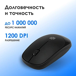 Клавиатура + мышь Оклик S255W клав:черный мышь:черный USB беспроводная Multimedia (1909361)