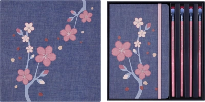 Набор Moleskine Limited Edition Sakura блокнот 2шт/карандаш 4 шт Large