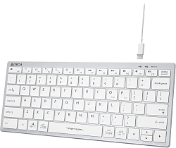 Клавиатура A4Tech FX51 белый USB slim (FX51 WHITE) кабель 1.5м
