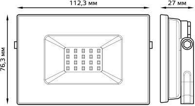 Прожектор уличный Gauss Elementary 613100320 светодиодный 20Втчерный