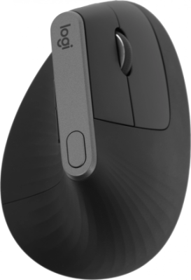 Мышь Logitech MX Vertical черный оптическая 4000dpi беспров. BT/Radio USB 4but (910-005451)