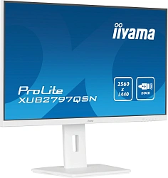 Монитор Iiyama 27" ProLite XUB2797QSN-W2 белый IPS LED 16:9 HDMI M/M матовая HAS Piv 1300:1 300cd 178гр/178гр 2560x1440 100Hz DP Quad HD 2K (1440p) USB 6.1кг
