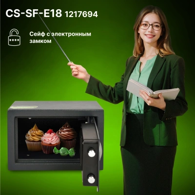 Сейф мебельный Cactus CS-SF-E18 взломостойкий 170x260x230мм электронный
