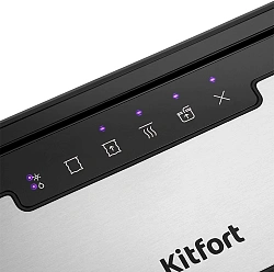 Вакуумный упаковщик Kitfort КТ-1555 110Вт 0.6Бар шир.пак.:30см серебристый/черный