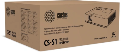 Проектор Cactus CS-S1.WT 3LCD 3400Lm ANSI (1024x768) 15000:1 ресурс лампы:10000часов 1xHDMI 3.06кг