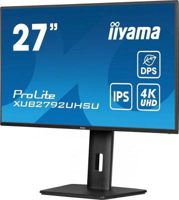 Монитор Iiyama 27" ProLite XUB2792UHSU-B6 черный IPS LED 16:9 HDMI M/M матовая HAS Piv 1300:1 350cd 178гр/178гр 3840x2160 60Hz DP 4K USB 6.3кг