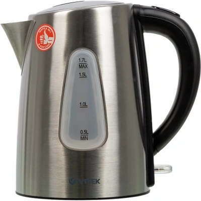Чайник электрический Vitek VT-7007 1.7л. 2200Вт серебристый корпус: металл/пластик
