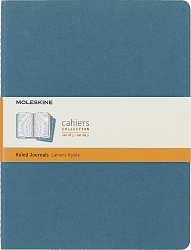 Блокнот Moleskine CAHIER JOURNAL CH021B44 XLarge 190х250мм обложка картон 120стр. линейка голубой (3шт)
