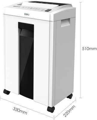 Шредер Deli ET051 белый с автоподачей (секр.P-4) фрагменты 8лист. 16лтр.