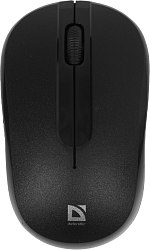 Мышь Defender Datum MM-285 черный оптическая 1600dpi беспров. USB 2but (52285)