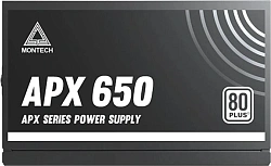 Блок питания Montech ATX 650W APX 650 80 PLUS WHITE (20+4pin) APFC 120mm fan 6xSATA RTL