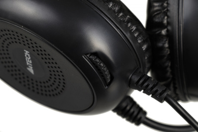 Наушники с микрофоном A4Tech HU-30 черный 2м накладные USB оголовье