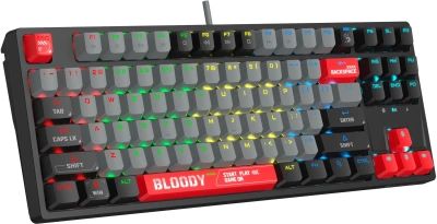 Клавиатура A4Tech Bloody S87 Energy механическая черный USB for gamer LED (S87 USB ENERGY RED)